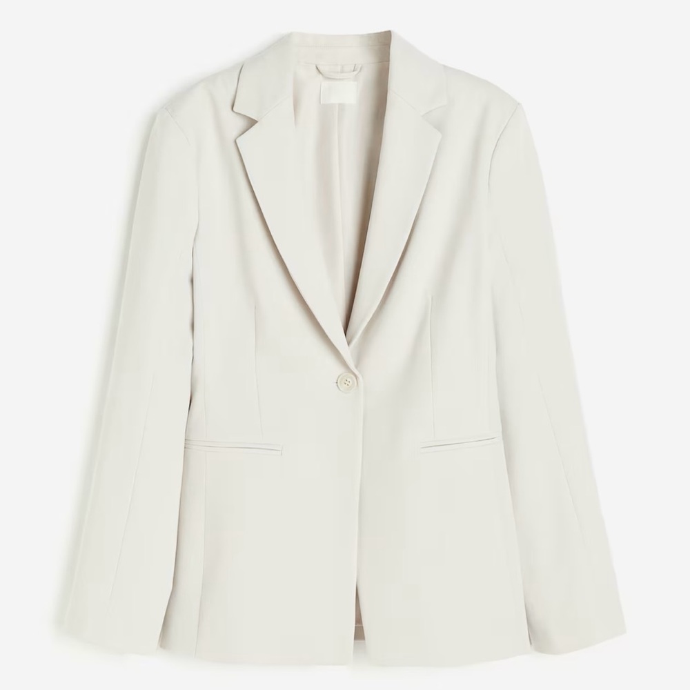 Elegant Cream Women's Blazer and pants set